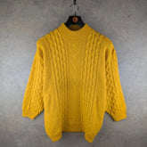 Creazioni Jumper Womens XL Extra Large Yellow Knitted Vintage Italian